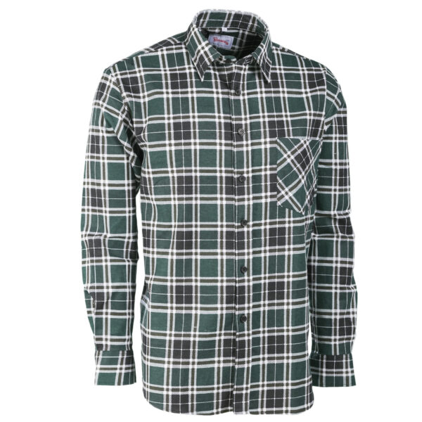 camicia flanella scozzese verde