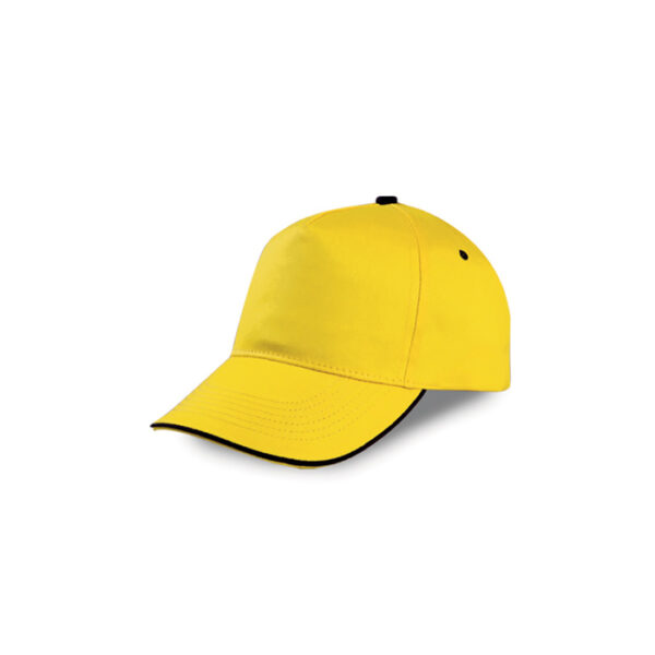 Cappello baseball giallo inserto blu navy