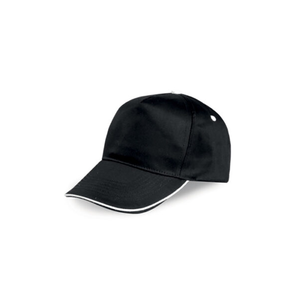 Cappello baseball nero inserto bianco