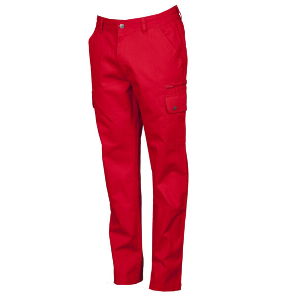 Pantalone uomo multitasche rosso