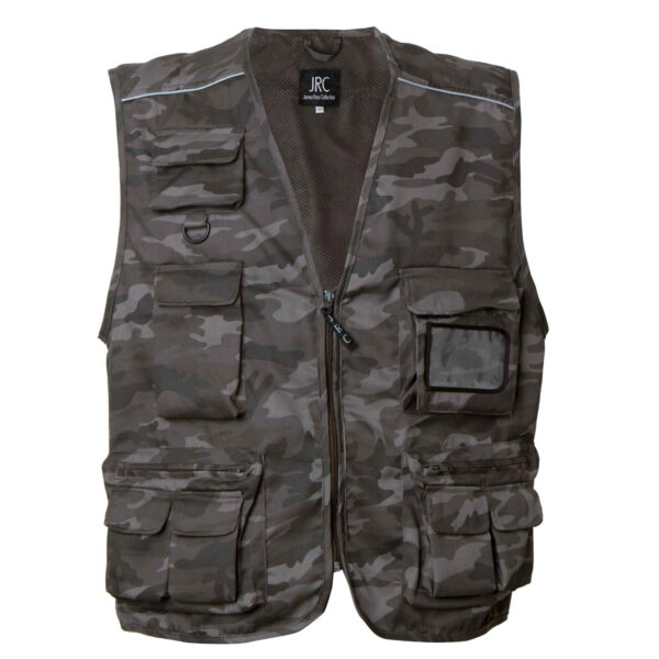 Gilet multitasche policotone camouflage blue