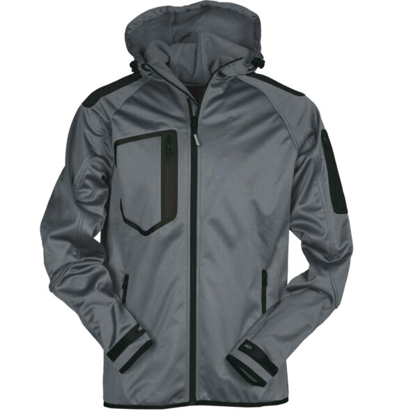 Giubbotto soft shell steel grey - nero