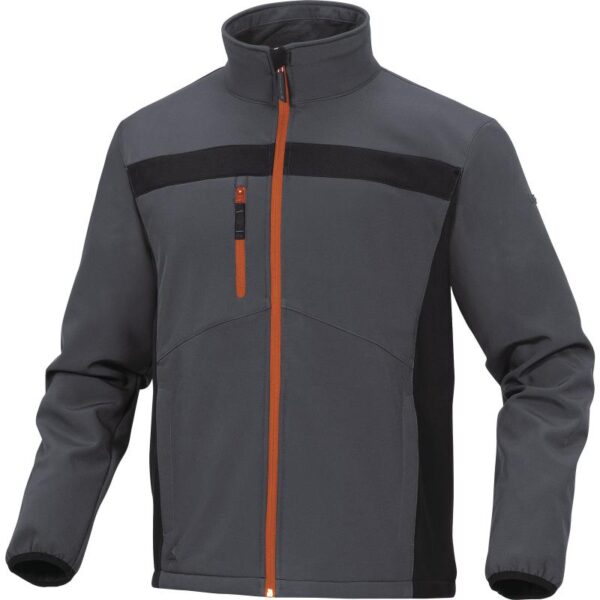 GIACCA SOFT SHELL GRIGIO ARANCIO