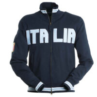 Felpa zip intera ITALIA blu navy