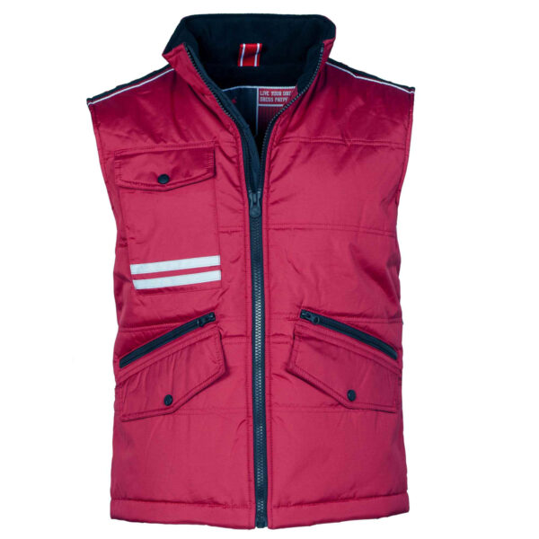 gilet unisex imbottito poliestere bordeaux