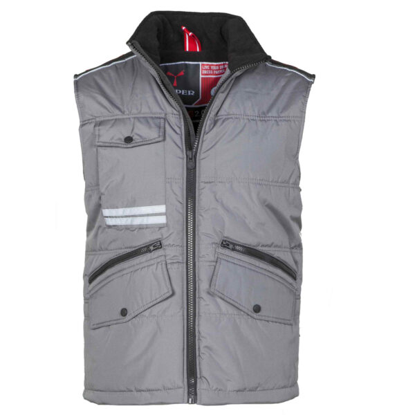 gilet unisex imbottito poliestere grigio smok